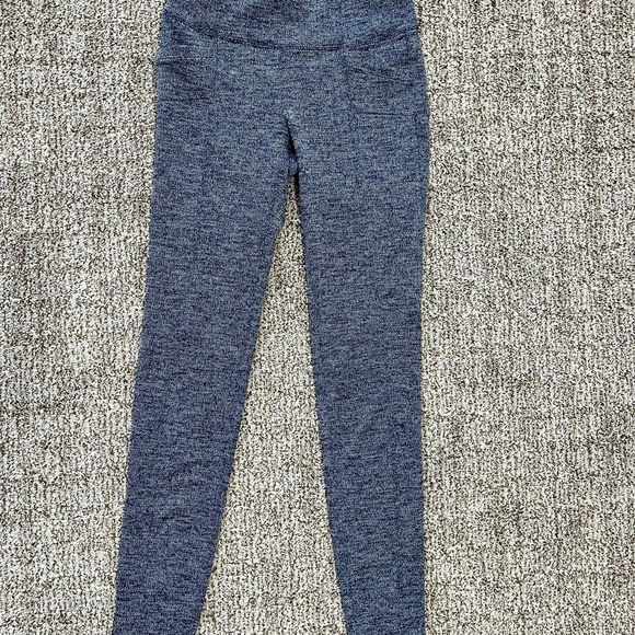 EUC Athleta Metro High Waist Heathered Navy Herringbone Leggings size XS - Picture 2 of 10